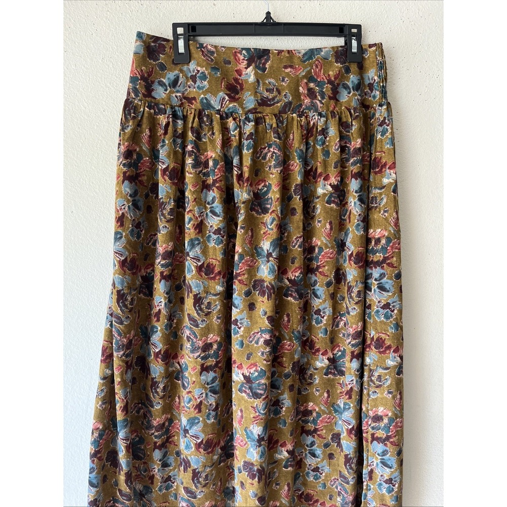 Natural Life Skirt  XL Maxi Brown Floral Boho Cottagecore Peasant Hippie New - Picture 3 of 11